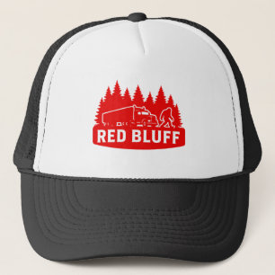 Röd Bluff Bigfoot Lastbil & Skogssilhuett Keps