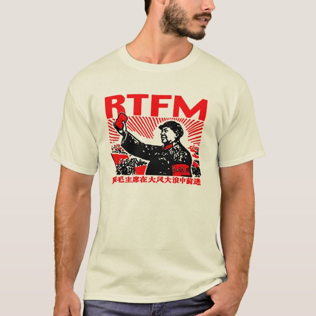 Röd bok för RTFM Maos lite Tee (Framsida)