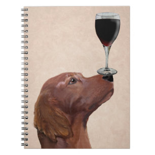 Röd bokstav Hund Au Vin 2 Anteckningsbok Med Spiral