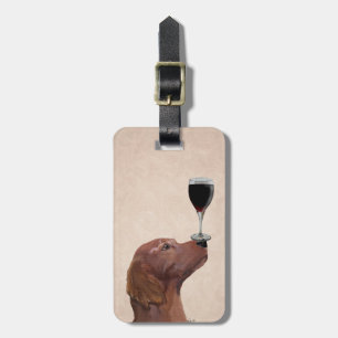 Röd bokstav Hund Au Vin 2 Bagagebricka
