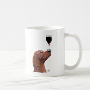 Röd bokstav Hund Au Vin Kaffemugg