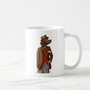Röd bokstav Rider Porträtt Kaffemugg