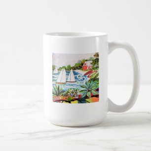 Röd bomull vid Bay II Kaffemugg
