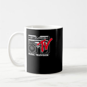Röd Boombox-grafik för MTV-Logotyp Kaffemugg