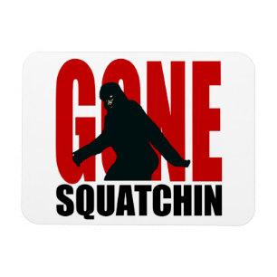 Röd borta Squatchin - som är svart och Magnet