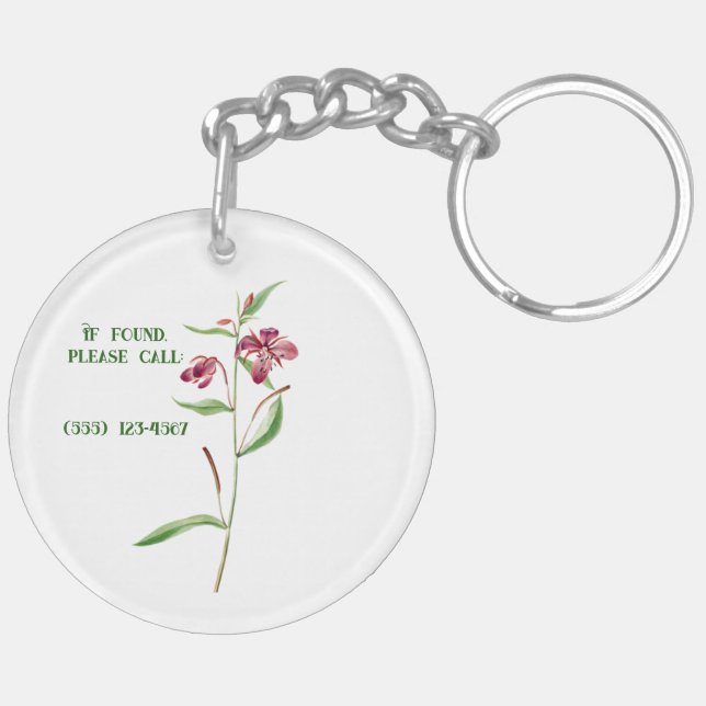röd botanisk minimal vintage för henne (Vänster Baksida)