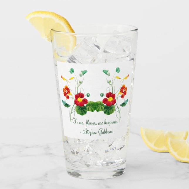 röd botanisk minimal vintage för henne  glaskopp (Framsida Ice)