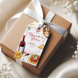 Röd Bow Coquette That's Amore Present Tag Presentetikett