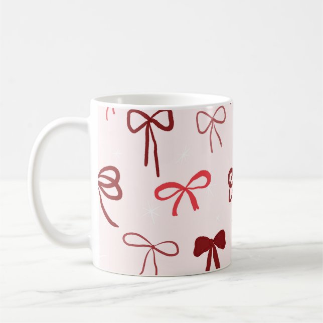 Röd Bow Minimalist Mugg (Vänster)