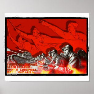 Röd brand poster
