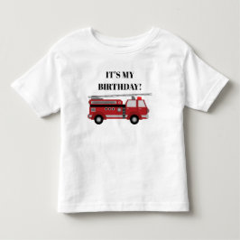 Röd brandbil Det är min födelsedag Personlig T Shirt