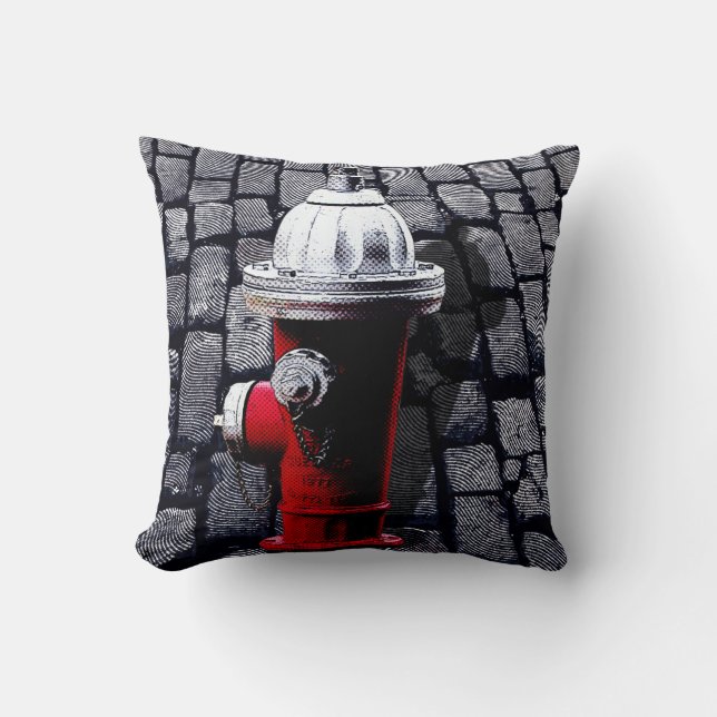 Röd brandpost New York City Kudde (Framsida)