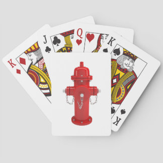Röd brandpost spel kort