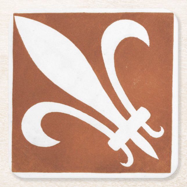 Röd bricka i irländsk keltisk konstdesign underlägg papper kvadrat (Framsidan)