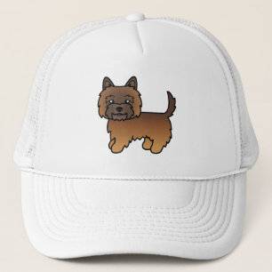 Röd brindel Cairn Terrier Söt Tecknad Hund Keps