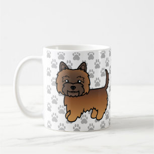 Röd brindle Cairn Terrier Hundillustration & Tassa Kaffemugg