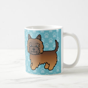 Röd brindle Cairn Terrier Tecknad Hund Kaffemugg
