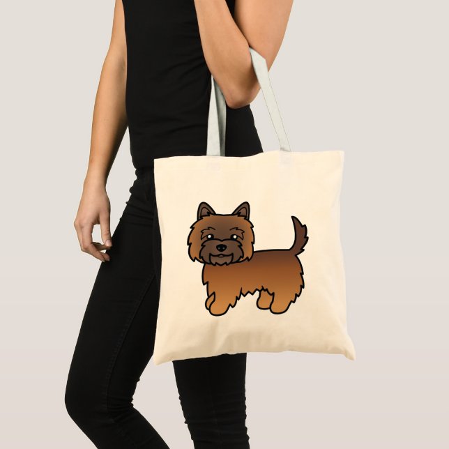 Röd brindle Cairn Terrier Tecknad Hund Tygkasse (Framsida (produkt))