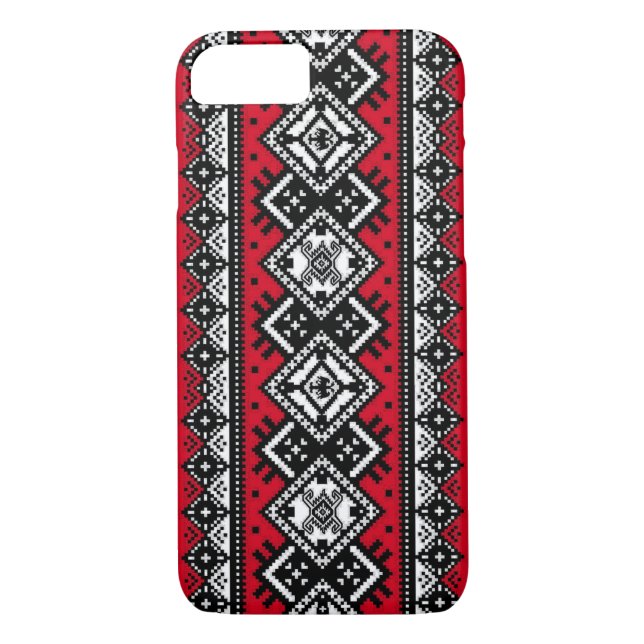Röd broderi Case-Mate iPhone skal (Baksida)