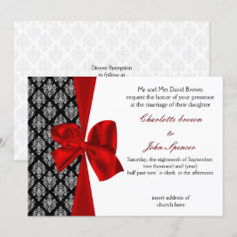 röd bröllopsinbjudan inbjudningar