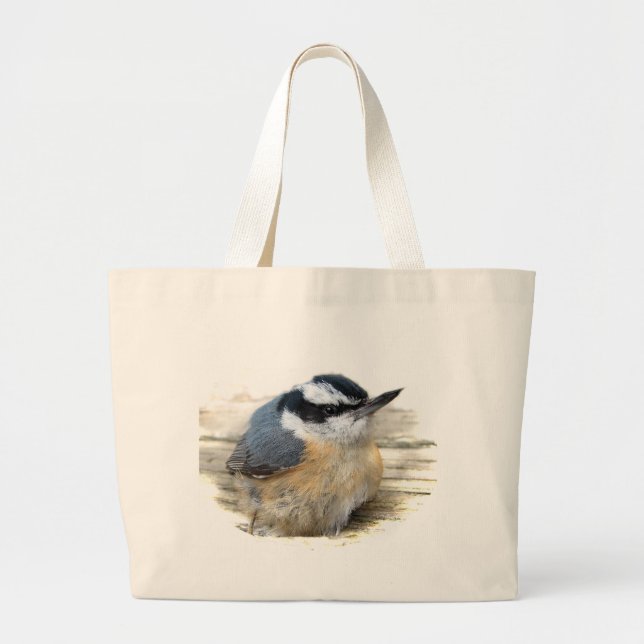 Röd-bröstad nuthatch jumbo tygkasse (Framsidan)