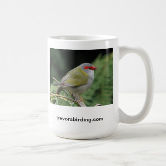Röd browed finch kaffemugg