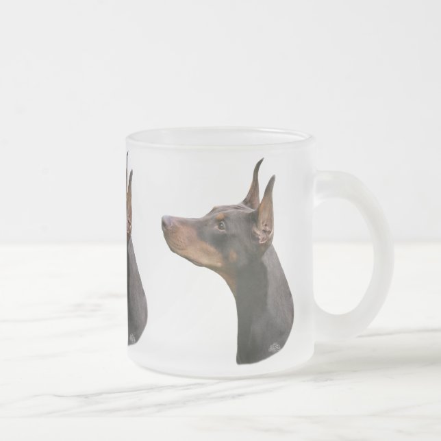 Röd/brun head mugg för Dobermanpinscher (Höger)
