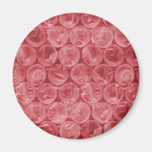 Röd bubbelskrot mönster magnet