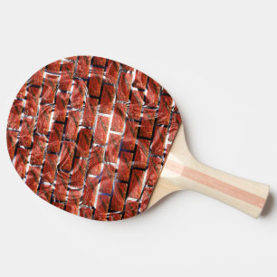 Röd, bubblor på gring eller tegelverkan? Metallic. Pingisracket