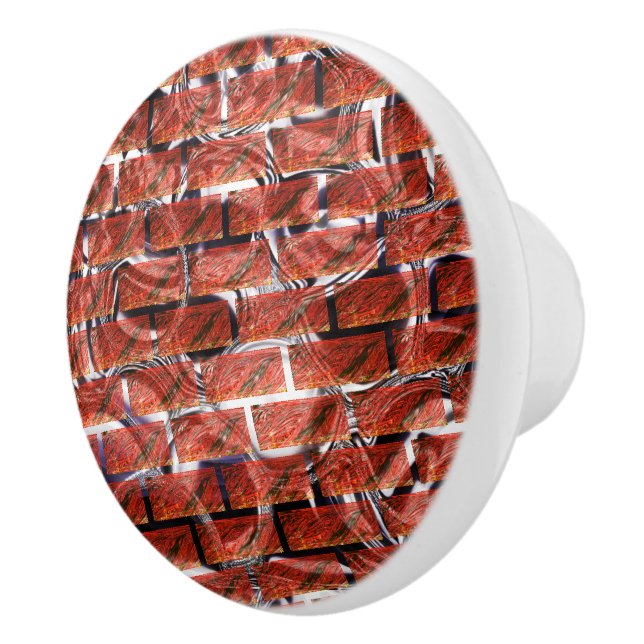 Röd, bubblor på rutnät eller brickeffekt? Metallic Knopp (Höger)