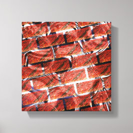 Röd, bubblor vid gräddning eller brickeffekt? Meta Canvastryck