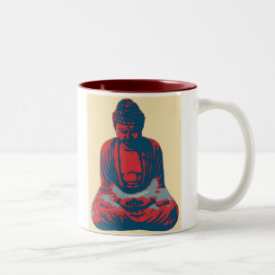 Röd Buddha mugg