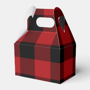 Röd Buffalo1 Plaid Modern Rustik Land Fest Presentaskar