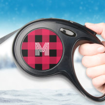 Röd Buffalo-rutig monogram