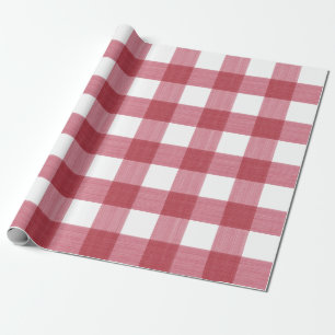 Röd buffelpläd presentpapper