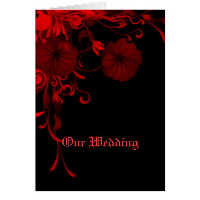 Röd bukett för vintage hälsningskort (Framsidan)