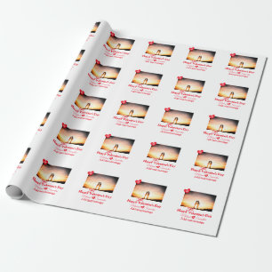 Röd bukvalentins dag lägg till bild namn hjärtat k presentpapper
