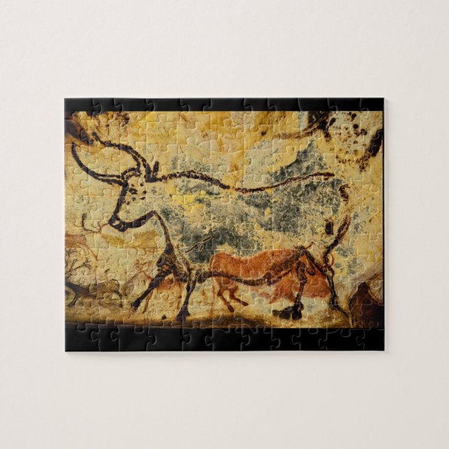 Röd Bull', Lascaux, Dordogne_Art av forntid Pussel (Horisontell)