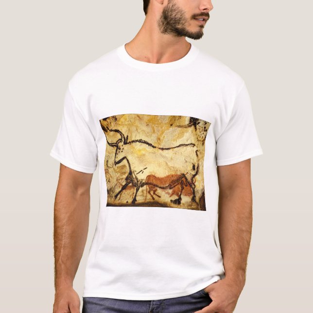 Röd Bull', Lascaux, Dordogne_Art av forntid T Shirt (Framsida)