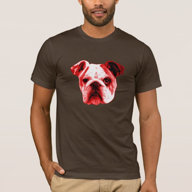 Röd bulldogg för amerikan - bäst hundar tee shirt (Framsida)
