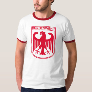 Röd Bundeswehr T-tröja Tee