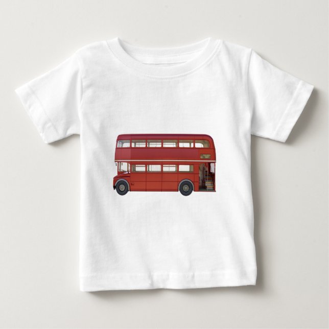 Röd buss för dubbel däckare tee shirt (Framsida)