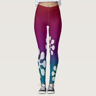 Röd Cabana och blått Leggings