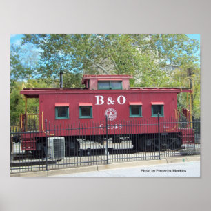 Röd Caboose Poster