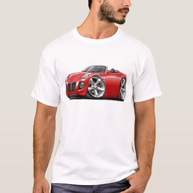 Röd cabriolet för Solstice Tee (Framsida)