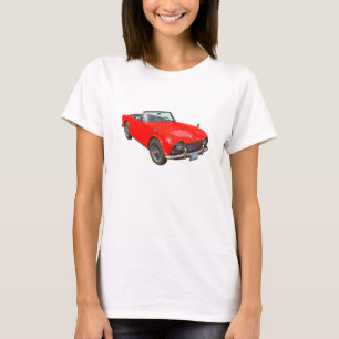 Röd cabrioletsportbil för triumf Tr4 Tee Shirt