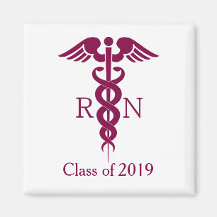 Röd Caduceus Sjuksköterska Magnet