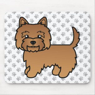 Röd Cairn Terrier Hundillustration & Tassar Musmatta