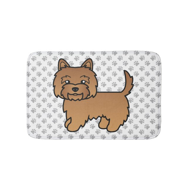 Röd Cairn Terrier Söt Tecknad Hund Badrumsmatta (Framsidan)