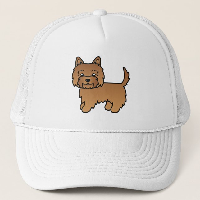 Röd Cairn Terrier Söt Tecknad Hund Keps (Framsida)